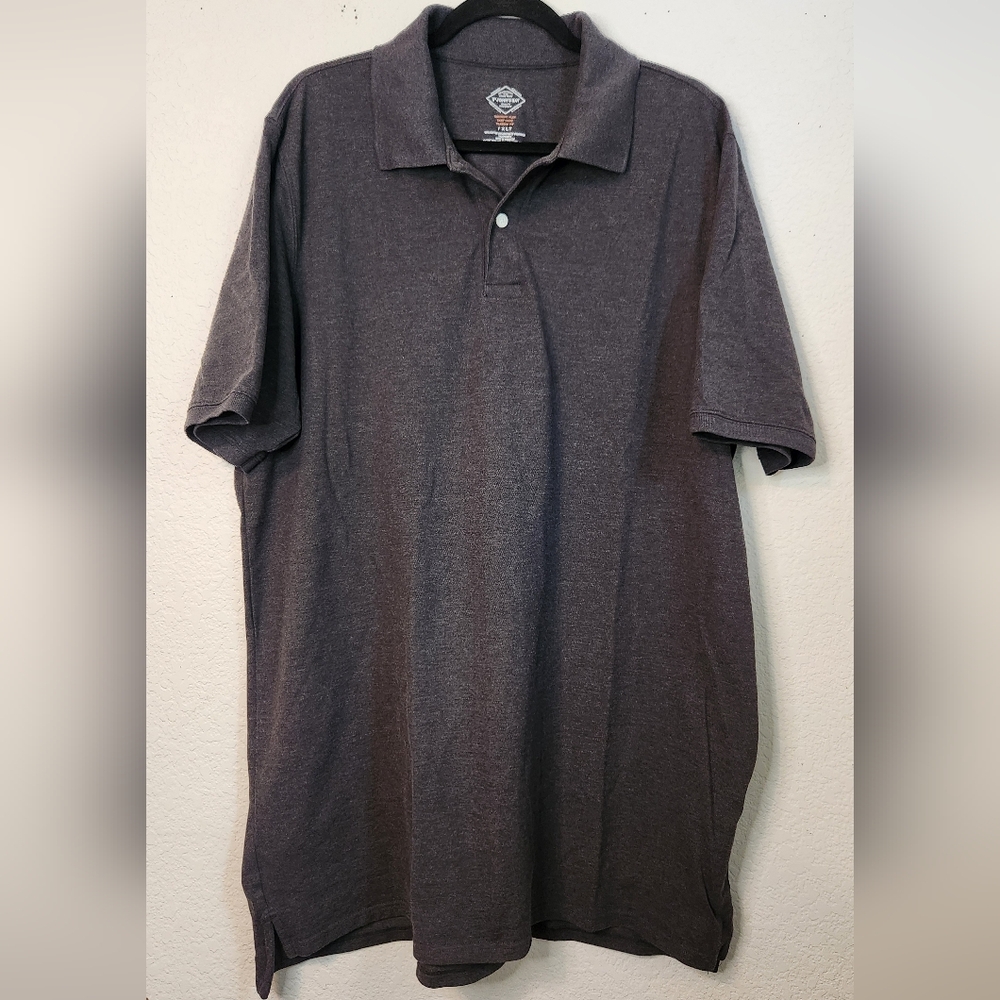 St. John's Bay Dark‎ Gray Men's Polo Short Sleeve Shirt, Size XLT